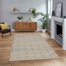 Viyana Home Dijital Baskılı Kaymaz Taban Yıkanabilir Sade Desen Yolluk Mutfak Salon Halısı, V-Sade-30-Bej,