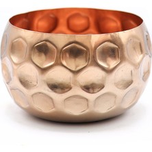Greenmall Cuivre Metal Saksı Orta Boy Bronz