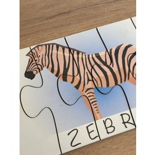 Bella Casa Kids Hayvanlar Öğrenme Eşleme Puzzle Kartı, Puzzle Eğitici Oyuncak, Montessori Eğitim Oyuncak, Motor Zeka