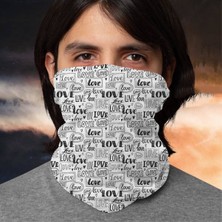 Hediyemen Love Yazılı Saç Bandı Boyunluk Maske Bandana