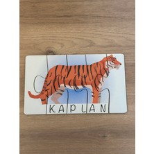 Bella Casa Kids Hayvanlar Öğrenme Eşleme Puzzle Kartı, Puzzle Eğitici Oyuncak, Montessori Eğitim Oyuncak, Motor Zeka