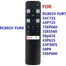 Remedy RC802V Fur6 Tcl Tv 40S6800 Için Google Asistan Sesli Uzaktan Kumanda (Yurt Dışından)