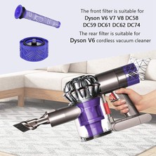 Remedy Dyson Elektrikli Süpürge Aksesuarları Için Arka Filtre V6 Ön Filtre Hepa (Yurt Dışından)