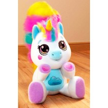 PopŞeker Unutulmaz Bir Oyun Deneyimi Için Lily Sesli ve Işıklı Unicorn Peluş