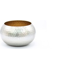 Greenmall Argentum Gri Metal Saksı