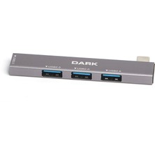 Dark 4 Port USB Çoklayıcı Hub, Type-C To 1x Usb3.0 & 3x Usb2.0 TYPE-A(DK-AC-USB34C)