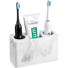 Fsfeng Diş Fırçası Tutucu, 3 Yuvalı Elektrikli Diş Fırçası ve Diş Macunu Tutucu, Banyo Tezgahı Depolama Banyo Aksesuarları Vanity Counter Organizer Caddy Için Diş Fırçası Standı - Çakıl B (Yurt Dışından)