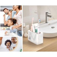 Fsfeng Diş Fırçası Tutucu, 3 Yuvalı Elektrikli Diş Fırçası ve Diş Macunu Tutucu, Banyo Tezgahı Depolama Banyo Aksesuarları Vanity Counter Organizer Caddy Için Diş Fırçası Standı - Çakıl B (Yurt Dışından)