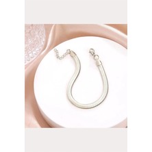 Glamoris Accessories Zarif Italyan Bileklik Paslanmaz Çelik Silver