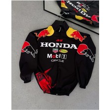 Lushen Unisex Paraşüt Kumaş Oversize Dijital Baskılı Siyah Rüzgarlık Yağmurluk