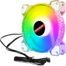 Coolmoon 12CM Rgb P Kasa Fanı Kristal Elmas Yüzey - 6pin Soğutucu Fan ( Kontrolcü Olmadan Çalışmaz )