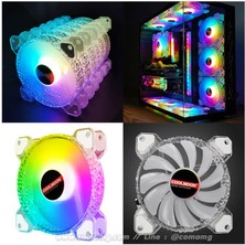 Coolmoon 12CM Rgb P Kasa Fanı Kristal Elmas Yüzey - 6pin Soğutucu Fan ( Kontrolcü Olmadan Çalışmaz )