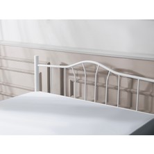 Evger Home K25 Beyaz Metal Karyola Tek Kişilik Yataksız