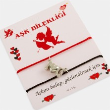 Hg.Aksesuar Kalp Mıknatıslı Ip Bileklik