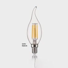 Osaka Light 6WATT E14 Duylu 2700KELVIN Gün Işığı (Sarı Işık) LED Flemanlı Kıvrık Buji Ampul 650LÜMEN
