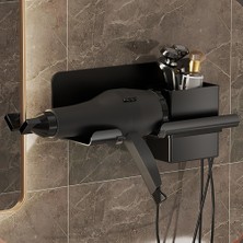 Jsuqisu Saç Kurutma Makinesi Tutucu Banyo Düzleştirici Standı Duvara Monte Saç Kurutma Makinesi Organizatör Raf Jilet Tutucu Banyo Aksesuarları (Yurt Dışından)