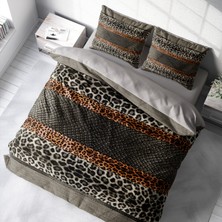 Monohome Leopar Çift Kişilik Nevresim Takımı Özel Dokuma Pamuk Saten Leopard Snake