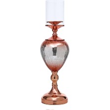 Vitale Zümrüt Dekoratif Şamdan Bronz 15X15X52 cm AK.JE0041