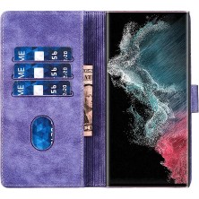 SZY Mall Samsung Galaxy S22 Ultra Flip Folio Cüzdan Kılıf Kabartmalı Sevimli (Yurt Dışından)