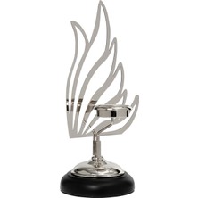 Vitale Kuğu Mumluk Silver 32 cm AK.JE0082