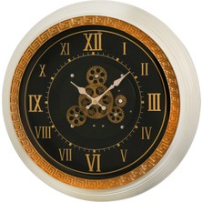 Vitale Varak Çarklı Duvar Saati Beyaz 55 cm AK.WLT0999