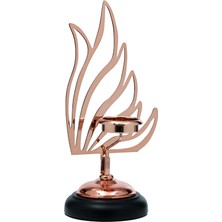 Vitale Kuğu Mumluk Bronz 32 cm AK.JE0084
