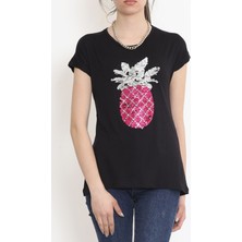 Bofa Ananas Pullu Bluz Siyah - 17125.599.