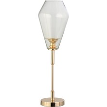 Vitale Heksa Cam Şamdan Gold 16X16X61 cm AK.JD0131