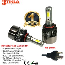 3 Tıkla Rover 400 1990-1995 Far Ampul H4 Beyaz LED Xenon 8000 Lümen