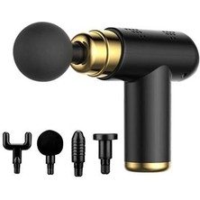 Evden Çarşı 4 Başlıklı USB Şarj Olabilen Masaj Tabancası