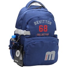 Bevitton Özel Su Itici Kumaş Unisex Lacivert-Gri Okul Sırt Çantası 34500