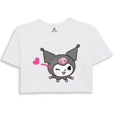 EZ Design Kuromi Baskılı Crop Tshirt