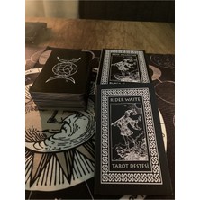 Paganca Siyah Beyaz Nekromansi Witch Tarot Destesi - 78 Kart