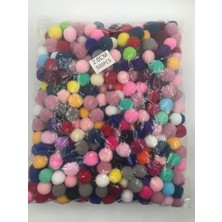 Yumuşak Keçe Ponpon Peluş 500 Adet Karışık Renk 2 cm