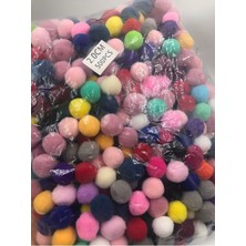 Yumuşak Keçe Ponpon Peluş 500 Adet Karışık Renk 2 cm