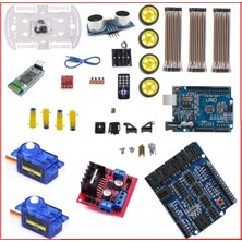 Arduino Emes Robotik 4WD Arduino Araba Kiti Pan Tiltli Bluetooth Robot Araç Seti