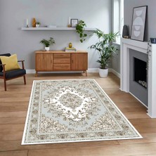 Viyana Home Dijital Baskılı Kaymaz Taban Yıkanabilir Klasik Desen Yolluk Salon Halısı, V-Klasik-23-Renkli,