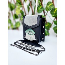 Arba Bag Accessory Kristal Taş Sallantılı Figür Model Crossbady (Çapraz) Kadın Çantası