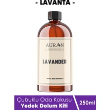 Auran Lavanta Yedek Çubuklu Oda Ve Ortam Kokusu Esansı Yedek Dolum Şişe Lavender 250ml