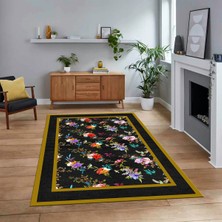 Viyana Home Dijital Baskılı Kaymaz Taban Yıkanabilir Çerçeveli Mutfak Salon Halısı, V-Çerçeveli-27-Renkli,