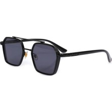Mise Aksesuar Altıgen Siyah Unisex Güneş Gözlüğü UV400