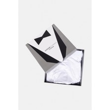 ALTINYILDIZ CLASSICS Erkek Beyaz Özel Hediye Kutulu Standart Fit Esnek Rahat Boxer-Atlet Takımı Damat Bohçası