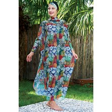 Ruko Mayo Otantik Desenli  Esnek Tül Kumaş Pareo