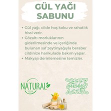 xdeonss  Kabak Lifli El Yapımı Doğal Gül Yağı Sabunu 120 G x 3 Adet
