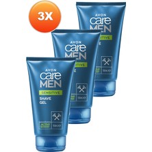 Avon Care Men Sensitive Papatya ve Aloe Özü Içeren Tıraş Jeli 150  Üçlü Set