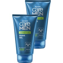 Avon Care Men Sensitive Papatya ve Aloe Özü Içeren Tıraş Jeli 150  İkili Set