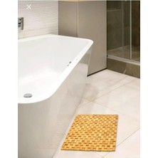 Atby Home Bambu Banyo Paspası - Kaymaz Taban - Duş Paspası 40 x 60 cm