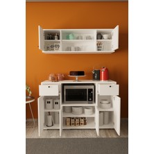 Remaks Balos Set Altı Mutfak Mikrodalga Fırın Dolabı Beyaz - Beyaz