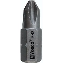 Vosco Bits Uç Matkap Ucu Tornavida Ucu Vidalama Ucu Ph2-25 mm  - 1 Adet