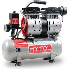 Mytol EWS06 Sessiz Yağsız Hava Kompresörü 6 Litre 8 Bar (0.75 Hp)